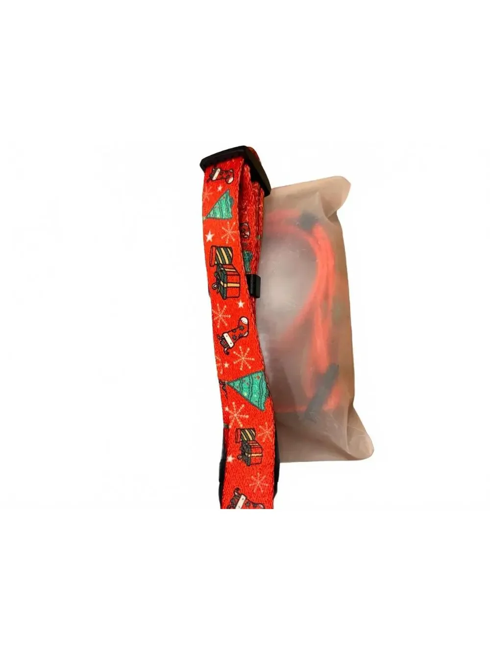 Set of 2 Large Adjustable Christmas Themed Dog Collar with Holiday Print